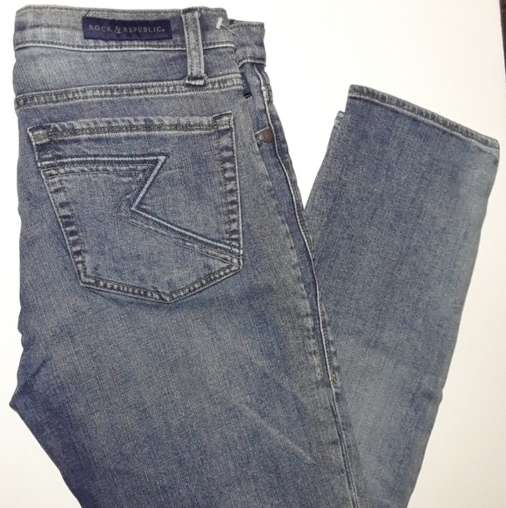 Rock & Republic Distressed Jeans- Size 12M - Picture 3 of 5